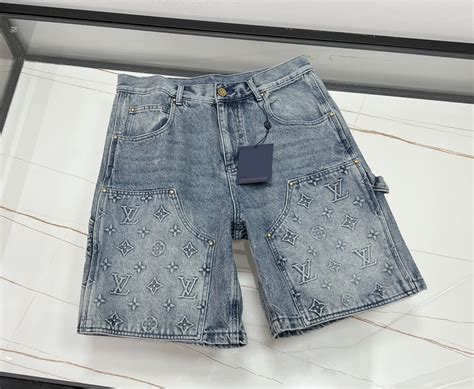 women lv denim wrap shorts